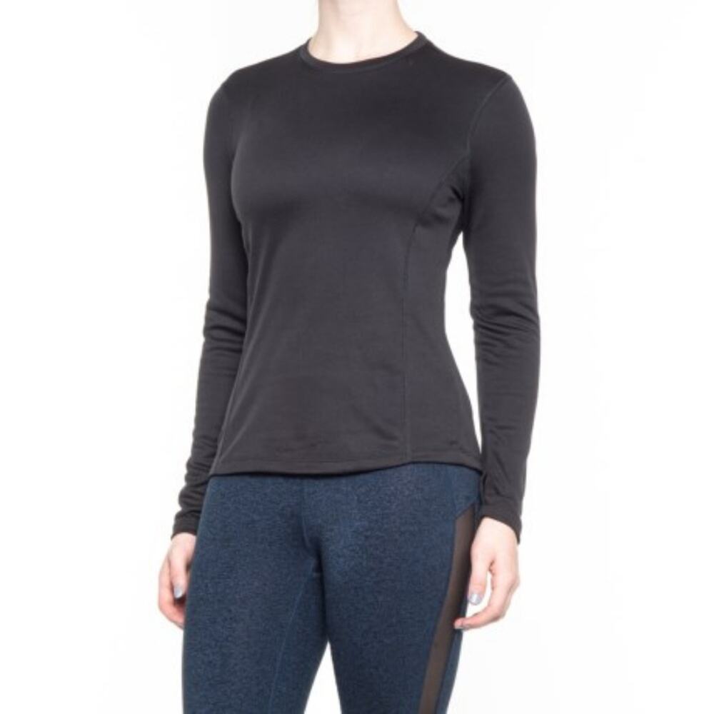 Spyder Base Layer Long Sleeve Top Black Women's Size Medium Crew Neck M Lined